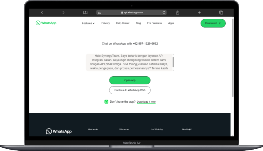 OTOMATIS MASUK KE WHATSAPP